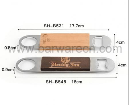 Creative Bottle Opener Stainless Steel & Wooden Bar Blade 