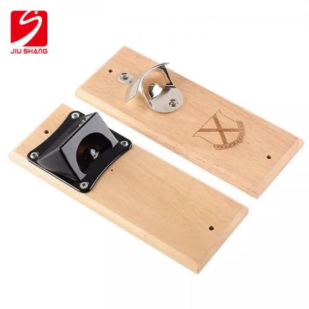 Bar Wall Decoration Magnetic Bottle Openers Wooden Wall Hanging Opener Crafts 