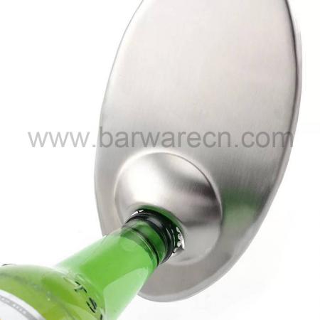 Stainless Steel Surfboard Oval Shape Design Wall Mounted Bottle Opener 