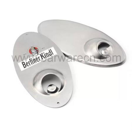 Stainless Steel Surfboard Oval Shape Design Wall Mounted Bottle Opener 