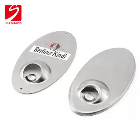 Stainless Steel Surfboard Oval Shape Design Wall Mounted Bottle Opener 