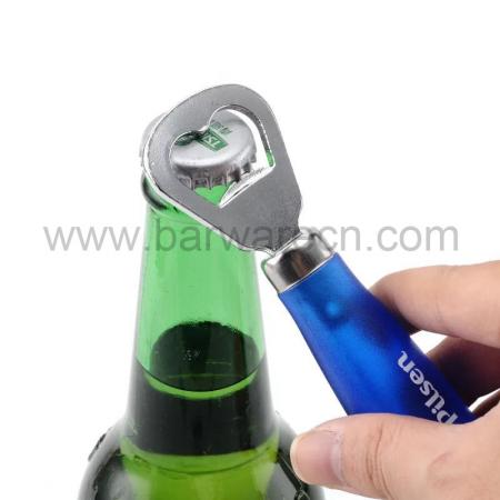 Stainless Steel Function Part Beer Bottle Opener with Plastic Handle 