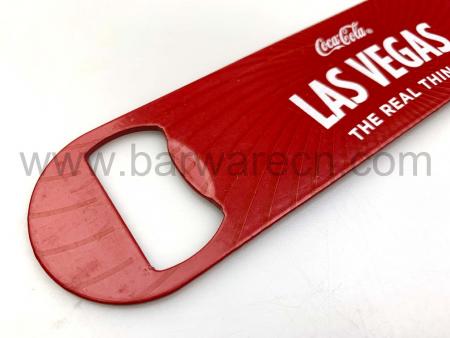 Coca Cola Stainless Steel Red PVC Coating Flat Bottle Opener 