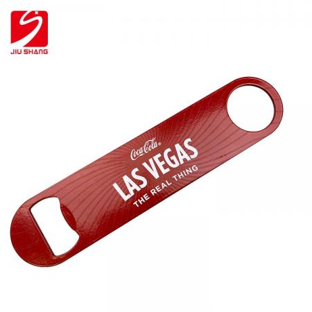 Coca Cola Stainless Steel Red PVC Coating Flat Bottle Opener 