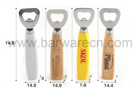 Wooden Handle Bottle Opener Soft Handle Smooth Beer Opening Tool 