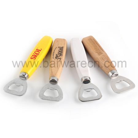 Wooden Handle Bottle Opener Soft Handle Smooth Beer Opening Tool 