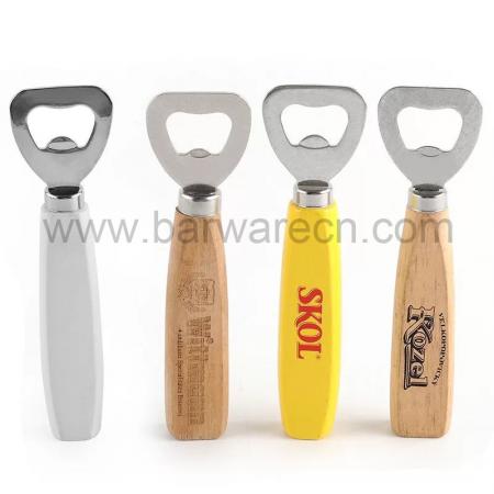 Wooden Handle Bottle Opener Soft Handle Smooth Beer Opening Tool 