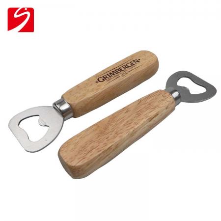 Wholesale Handmade Bar Bottle Opener with Vintage Wood Handle 