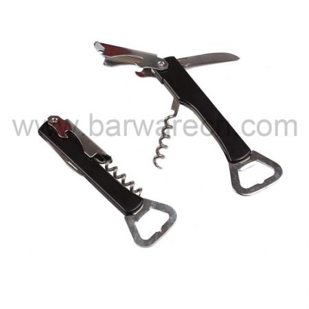 Multi functional Waiters Corkscrew Clad Stainless Wine Opener 