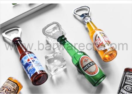 Acrylic Beer Shape Bottle Opener with Fridge Magnet 