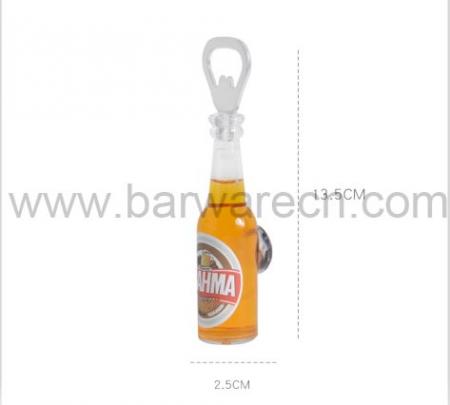 Acrylic Beer Shape Bottle Opener with Fridge Magnet 