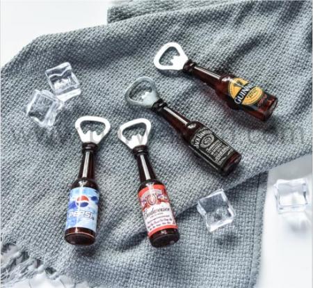 Acrylic Beer Shape Bottle Opener with Fridge Magnet 