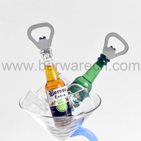 Acrylic Beer Shape Bottle Opener with Fridge Magnet 