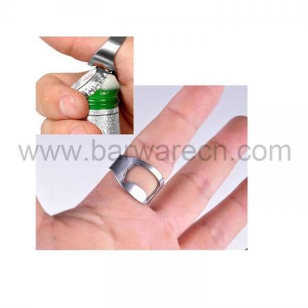 Stainless Steel Bottle Opener Ring Beer Finger Ring for Beer Bar Tool 