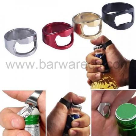 Stainless Steel Bottle Opener Ring Beer Finger Ring for Beer Bar Tool 