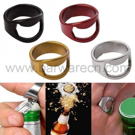 Stainless Steel Bottle Opener Ring Beer Finger Ring for Beer Bar Tool 