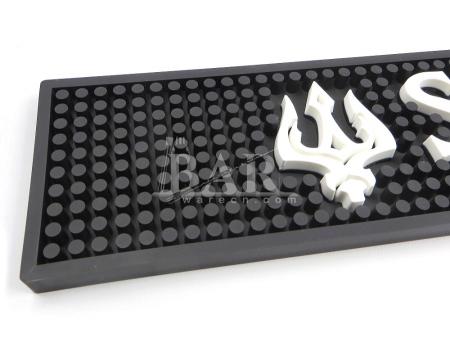 SHEELBACK Black Heavy Duty PVC Rubber Bar Mat 