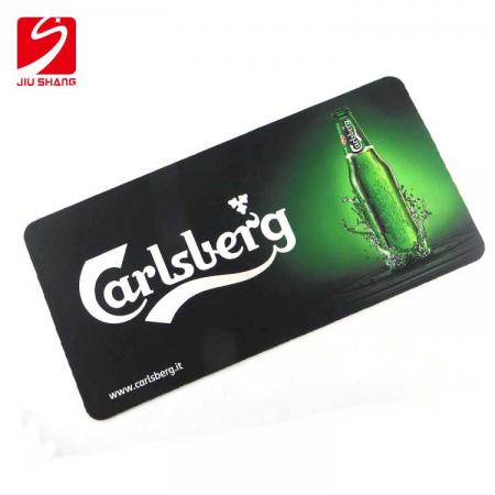 Customized Promotional Rubber Drink Polyester Fabrics Bar Mat 