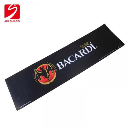 BACARDI LOGO Printing Eco Friendly Natural Rubber Bar Mat 