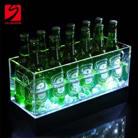 Wholesale extra large acrylic beer ice bucket with handle for wine 