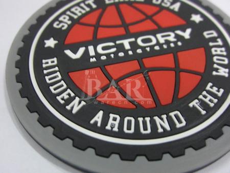 High quality cheaper soft pvc beer bottle coaster with branded logo 