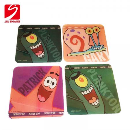 Hot sale custom printing ceramic tile car coaster with cork back 