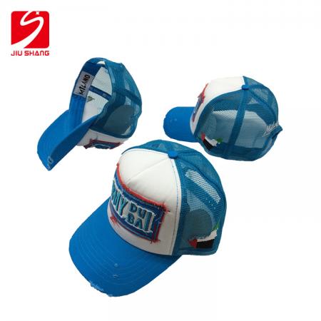 Popular Nylon Mesh Hat Baseball Cap With 7 Holes Plastic Buckle Closure Wholesales 