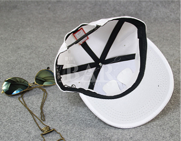 Custom White Canvas Hip Hop Hat With Baymax Logo 