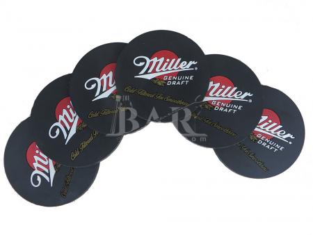 High quality cheaper soft pvc beer bottle coaster with branded logo 