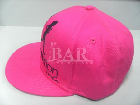 Pink Flat Brim 6 Panel Flat Fitted Caps And Hats Wholesale 