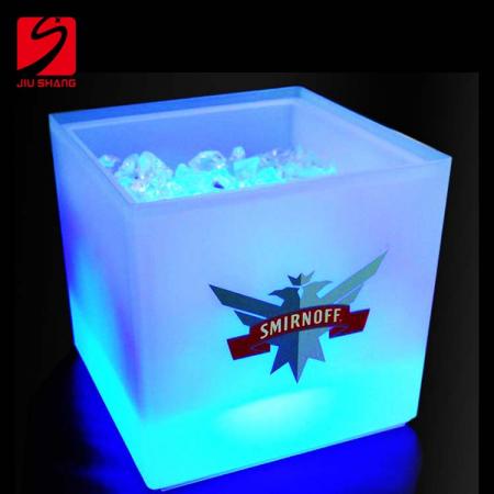 OEM Square Blue LED Beer Bucket Ice Chiller 