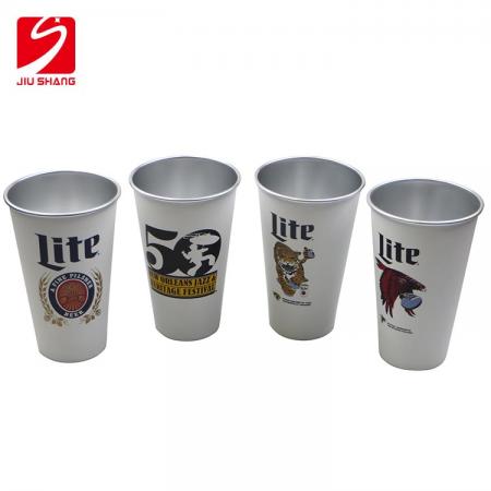 Miller Lite Retro White Stadium Cup Outdoor Glass Tumbler 