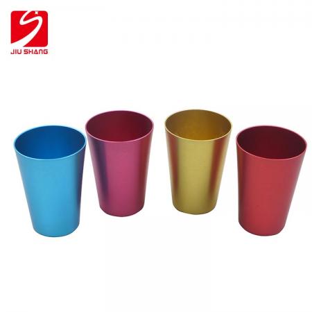 Multi-color Metallic Anodized Aluminum Glasses Tumblers 