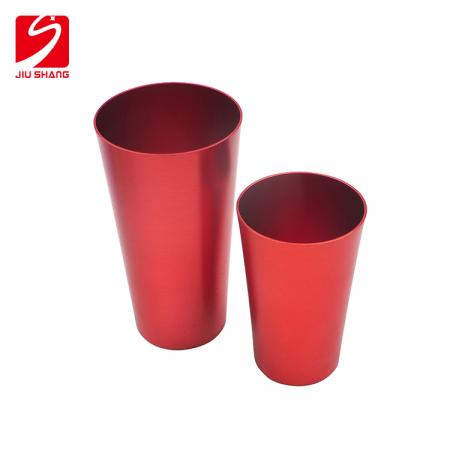 Different Vintage Style Colored Metal Aluminum Cups 