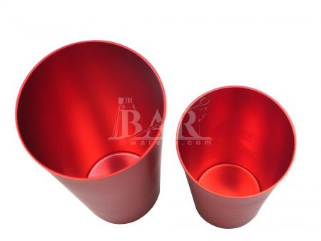 Different Vintage Style Colored Metal Aluminum Cups 