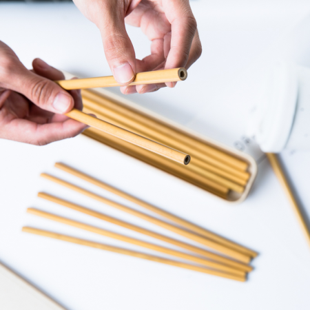 biodegradable bamboo drinking straw with logo engrave and printing 