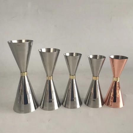 China manufacturer stainless steel metal bar jiggers cocktail jigger bar tools measuring jiggers 