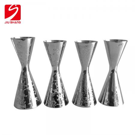 China manufacturer stainless steel metal bar jiggers cocktail jigger bar tools measuring jiggers 