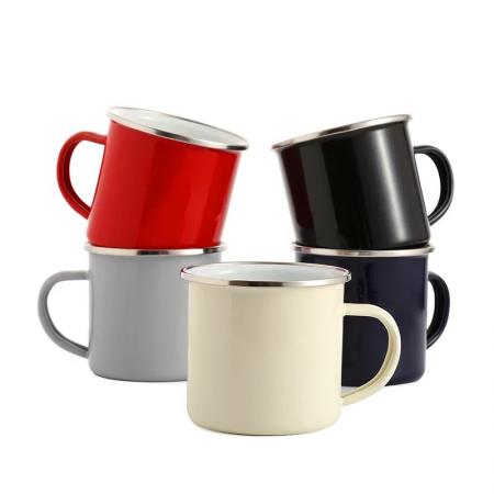 Outdoor high quality Customized printed Colorful Sublimation or Logo printing Custom Camping Ename Mug 