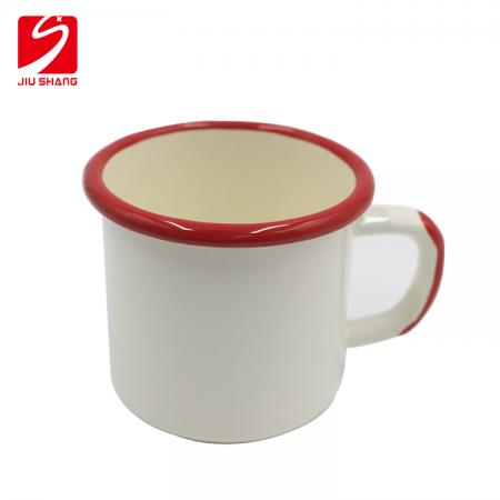 Plain White Enamel Esoresso Coffee Cups 