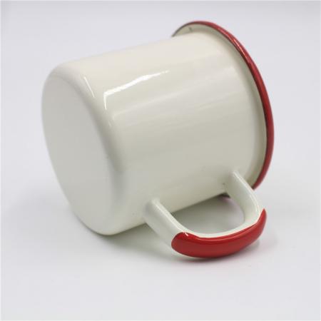 Plain White Enamel Esoresso Coffee Cups 