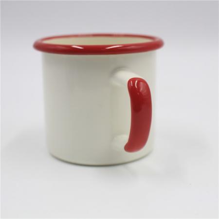 Plain White Enamel Esoresso Coffee Cups 