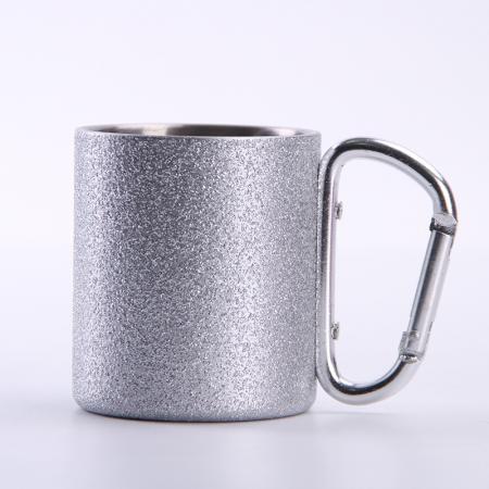 Wholesale Double Wall Stainless Steel Cup With Climbing Hook Handle 