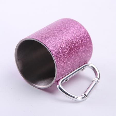 Wholesale Double Wall Stainless Steel Cup With Climbing Hook Handle 