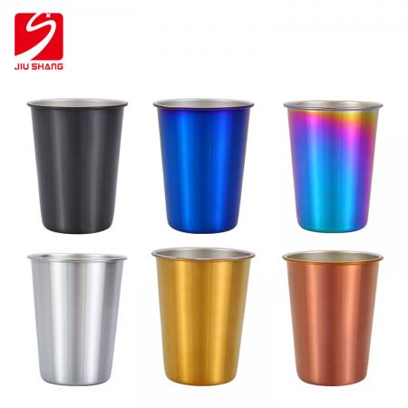 304 stainless steel Nordic milk tea cold drink titanium plated coffee cup 