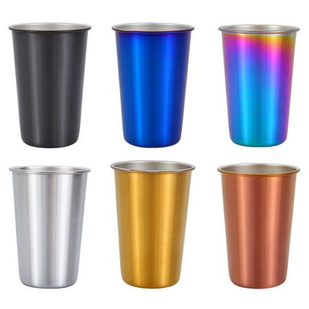 304 stainless steel Nordic milk tea cold drink titanium plated coffee cup 