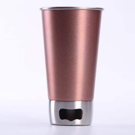 Customizable 300ml single layer stainless steel milk glass beer mug 