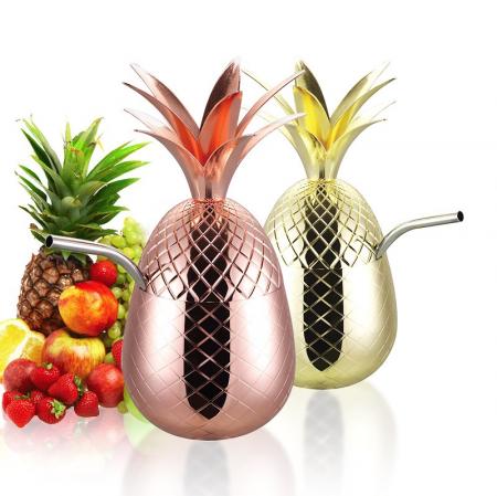 304 stainless steel 800ml cocktail pineapple cup 