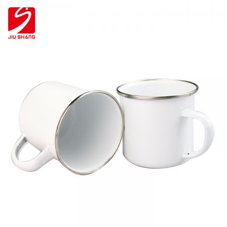 Stainless steel enamelled cup as souvenir for guest 