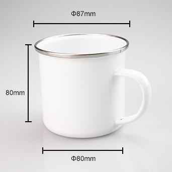 Stainless steel enamelled cup as souvenir for guest 